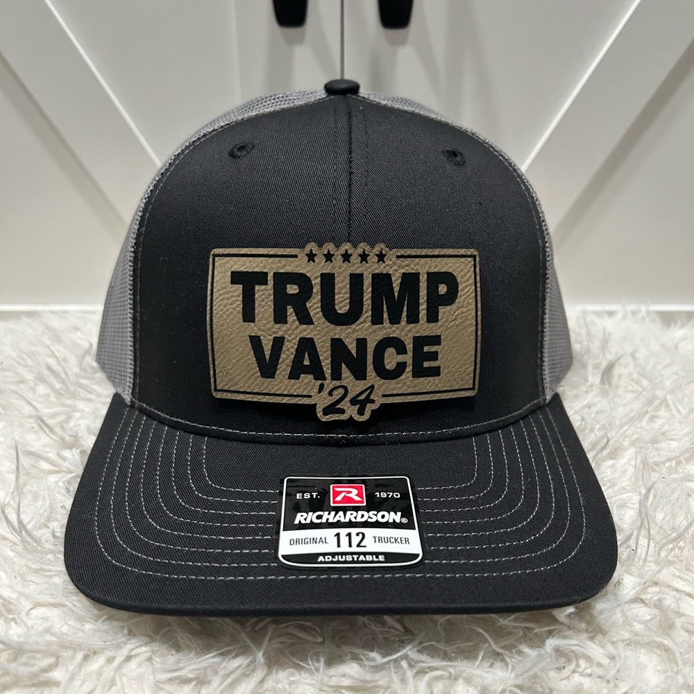 TRUMP VANCE 2024 Laser engraved Richardson 112 trucker hat.
